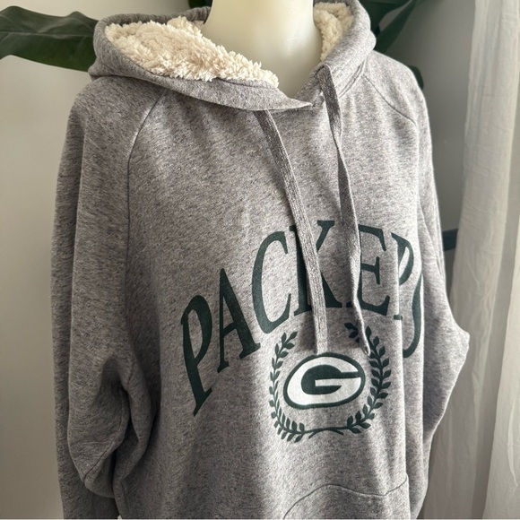 Green Bay Packers Sherpa lined Hoodie Size L - Picture 4 of 8